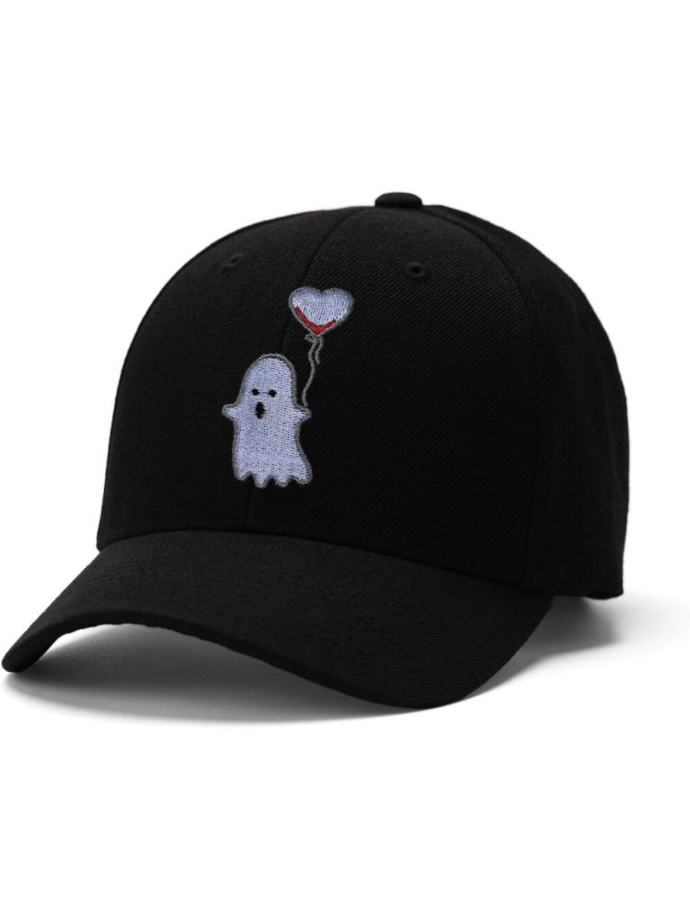 Unisax Black Ghost Hellovean Embroidered Pull-On Closure Cartoon Baseball Hats